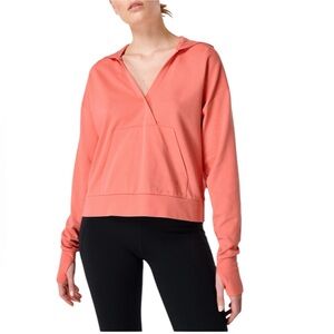 Sweaty Betty NWT Women's After Class Relaxed Hoodie Small,
Warm Pink / Coral